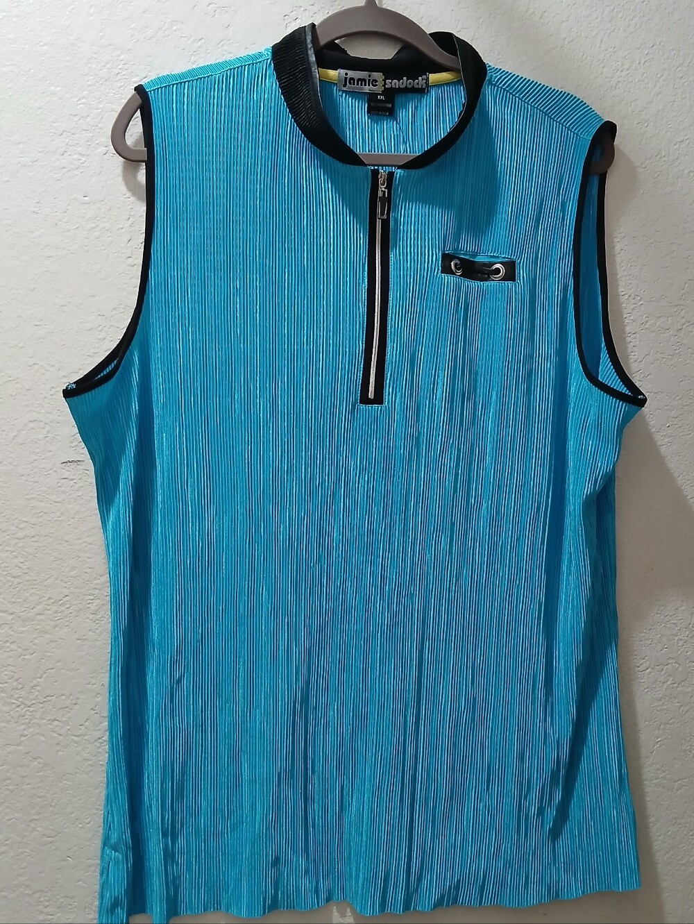 jamie sadock nwot Xxl Turquoise Sleeveless Zip-Front Tank